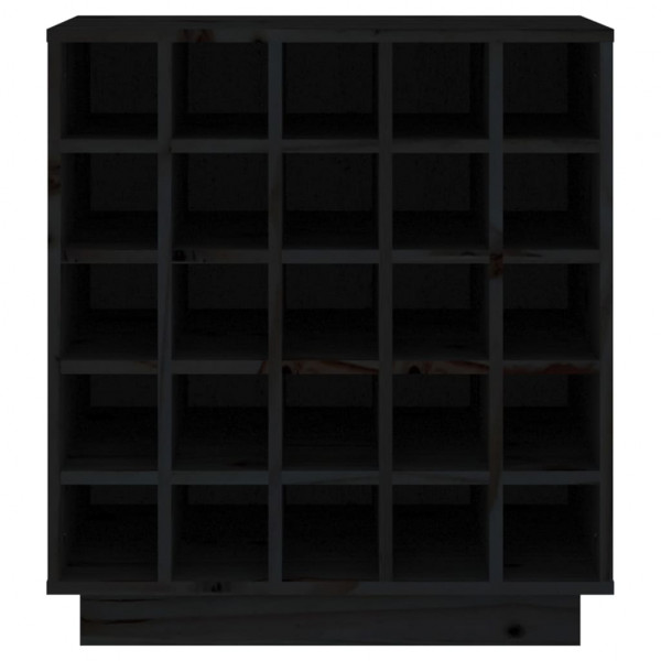 Botellero de madera maciza de pino negro 55.5x34x61 cm M 5