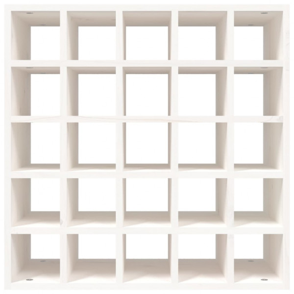 Garrafeira 56x25x56 cm madeira de pinho maciça branco M 5