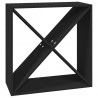 Botellero de madera maciza de pino negro 62x25x62 cm 2