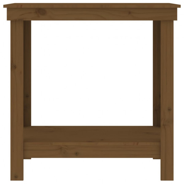 Banco de trabajo madera maciza de pino marrón miel 80x50x80 cm M 5
