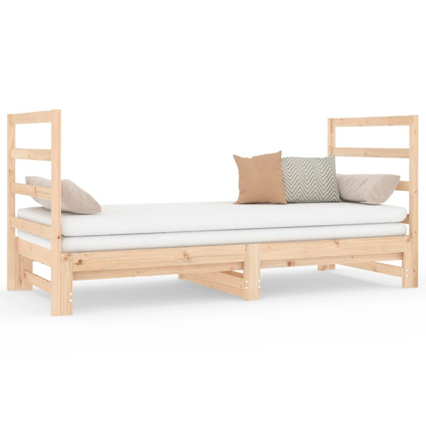 Sofá cama extraíble madera maciza de pino 2x(90x190) cm M 2