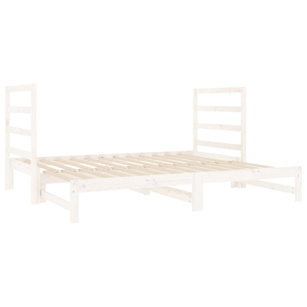 Sofá cama extraíble madera maciza de pino blanco 2x(90x190) cm M 5