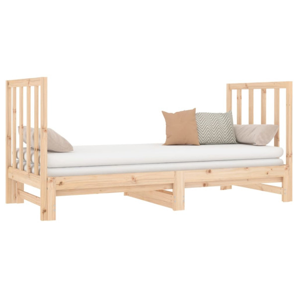 Estrutura sofá-cama de puxar 2x(90x190) cm pinho maciço M 3