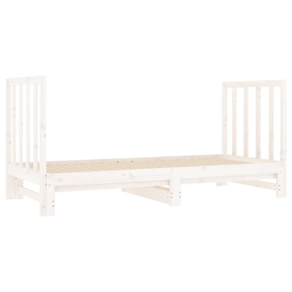 Sofá-cama removível em madeira maciça de pinho branco 2x(90x190) cm M 4