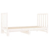 Sofá-cama removível em madeira maciça de pinho branco 2x(90x190) cm 4