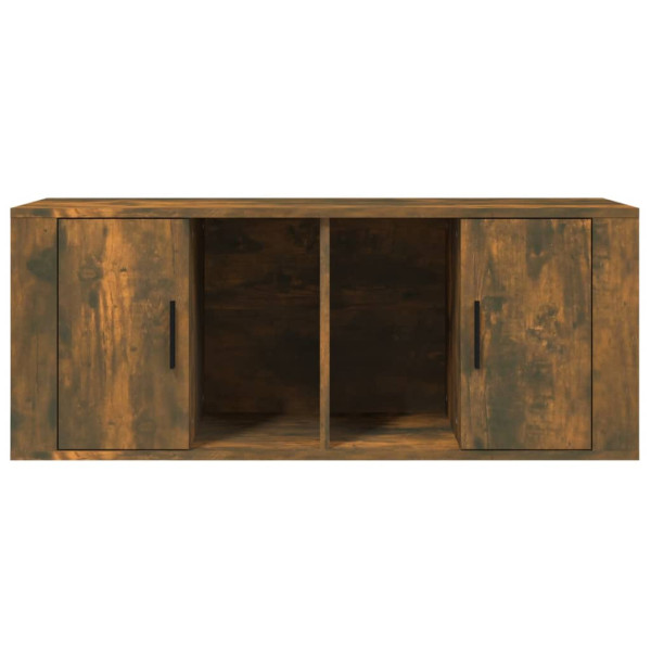 Mueble para TV madera contrachapada roble ahumado 100x35x40 cm M 5