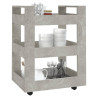 Carrito de cocina madera contrachapada gris hormigón 60x45x80cm 4