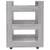 Carrito de cocina madera contrachapada gris Sonoma 60x45x80 cm 5