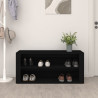 Mueble zapatero de madera contrachapada negro 100x35x45 cm 3