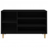 Mueble zapatero madera contrachapada negro 102x36x60 cm 5
