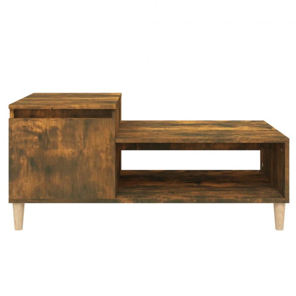 Mesa de centro madera contrachapada roble ahumado 100x50x45 cm M 5