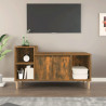 Mueble para TV madera contrachapada roble ahumado 100x35x55 cm 1