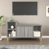 Mueble de TV madera contrachapada gris Sonoma 100x35x55 cm 1