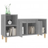 Mueble de TV madera contrachapada gris Sonoma 100x35x55 cm 4