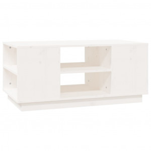 Mesa de centro de madera maciza de pino blanco 90x49x40.5 cm H