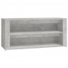 Mueble zapatero madera contrachapada gris hormigón 100x35x45 cm 2