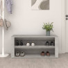 Mueble zapatero madera contrachapada gris hormigón 100x35x45 cm 3