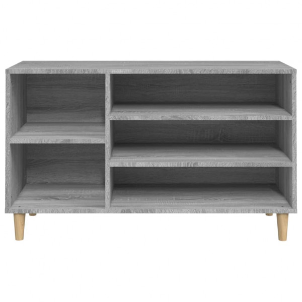 Mueble zapatero madera contrachapada gris Sonoma 102x36x60 cm M 5
