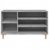 Mueble zapatero madera contrachapada gris Sonoma 102x36x60 cm 5