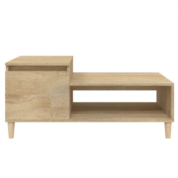 Mesa de centro madera contrachapada roble Sonoma 100x50x45 cm M 5