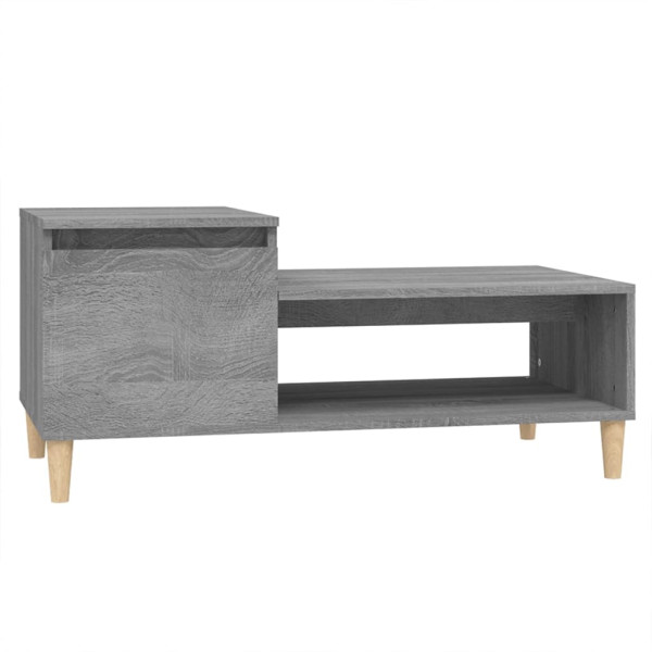 Mesa de centro madera contrachapada gris Sonoma 100x50x45 cm M 2