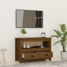 Mueble de TV madera maciza de pino marrón miel 79x35x52 cm 3
