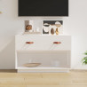 Mueble para TV madera maciza de pino blanco 90x40x60 cm 1