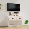 Mueble para TV madera maciza de pino blanco 90x40x60 cm 3