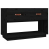 Mueble de TV madera maciza de pino negro 90x40x60 cm 2