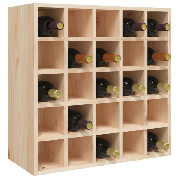 Botellero de madera maciza de pino 56x25x56 cm D