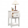 Mesas de cabeceira 2 pcs 40x35x61.5 cm pinho maciço branco 5