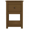 Mesita de noche madera maciza de pino marrón miel 40x35x61.5 cm 5