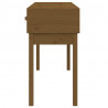 Mesa consola 114x40x75 cm madeira de pinho maciça castanho mel 5