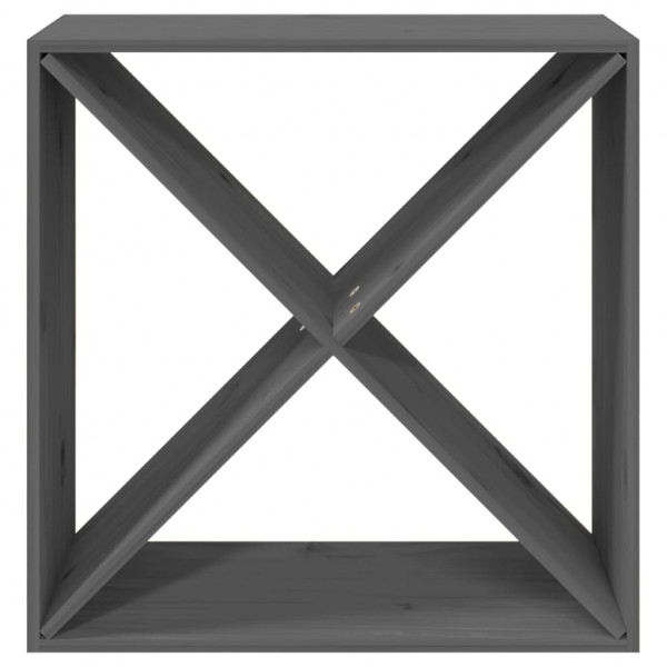 Botellero de madera maciza de pino gris 62x25x62 cm M 5