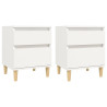 Mesas de cabeceira 2 pcs 40x35x50 cm branco 2