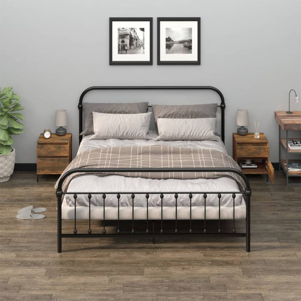 Mesitas de noche 2 unidades roble ahumado 40x35x50 cm D