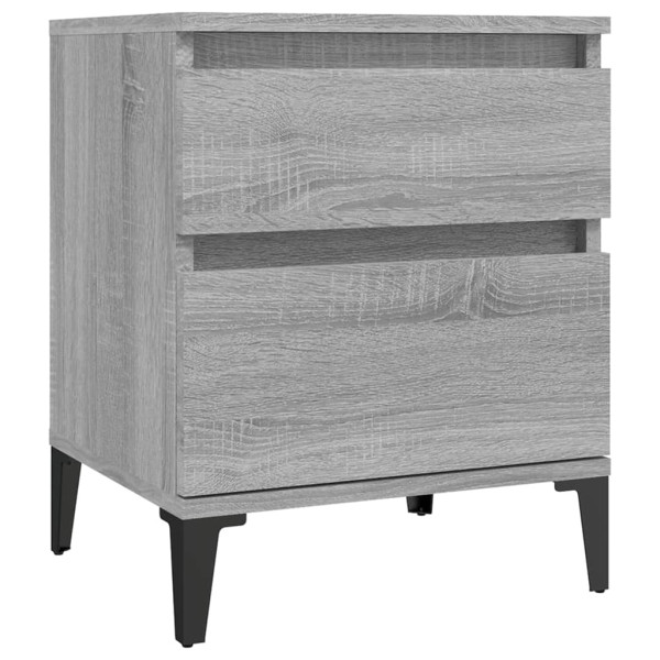 Mesas de cabeceira 2 pcs 40x35x50 cm cinzento sonoma M 5