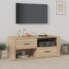 Mueble para TV madera contrachapada color roble 100x35x40 cm 1