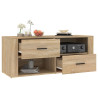 Mueble para TV madera contrachapada color roble 100x35x40 cm 5