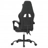 Silla gaming con reposapiés cuero sintético negro gris 5
