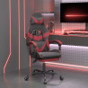 Silla gaming giratoria y reposapiés cuero sintético 1