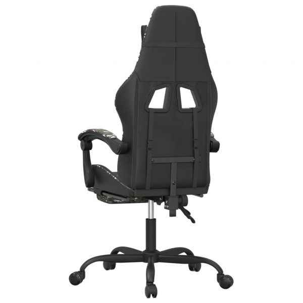 Silla gaming giratoria y reposapiés cuero sintético M 4