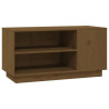Mueble de TV madera maciza de pino marrón miel 80x35x40.5 cm 2