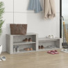 Mueble zapatero madera contrachapada gris hormigón 150x35x45 cm 1