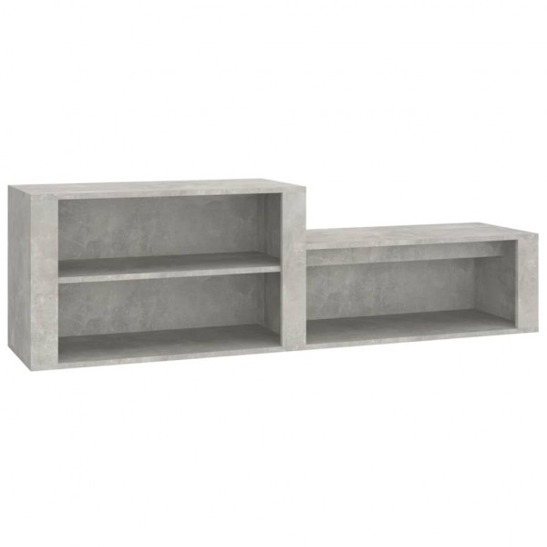 Mueble zapatero madera contrachapada gris hormigón 150x35x45 cm M 2