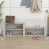 Mueble zapatero madera contrachapada gris hormigón 150x35x45 cm 3
