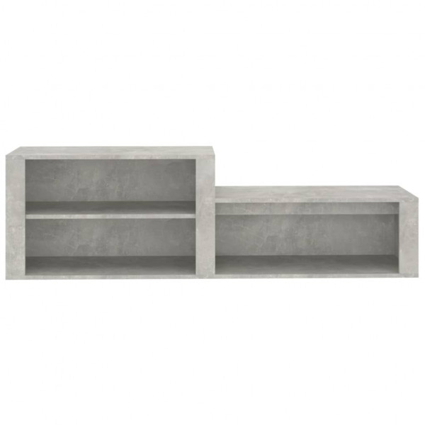 Mueble zapatero madera contrachapada gris hormigón 150x35x45 cm M 5