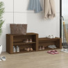 Mueble zapatero madera contrachapada marrón roble 150x35x45 cm 1