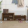 Mueble zapatero madera contrachapada marrón roble 150x35x45 cm 3