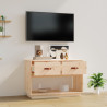 Mueble de TV de madera maciza de pino 90x40x60 cm 3